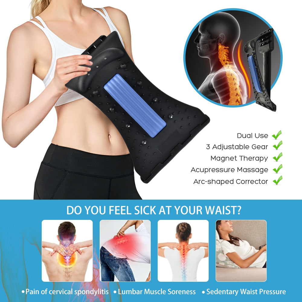 Best Neck Relaxer Adjustable Neck & Shoulder Stretcher Traction Fitness Massage Board