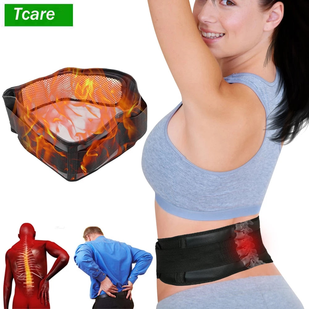 Self-Heating Magnetic Therapy Back Waist Support Adjustable Belt Lumbar Brace Massage Bands Posture Correction