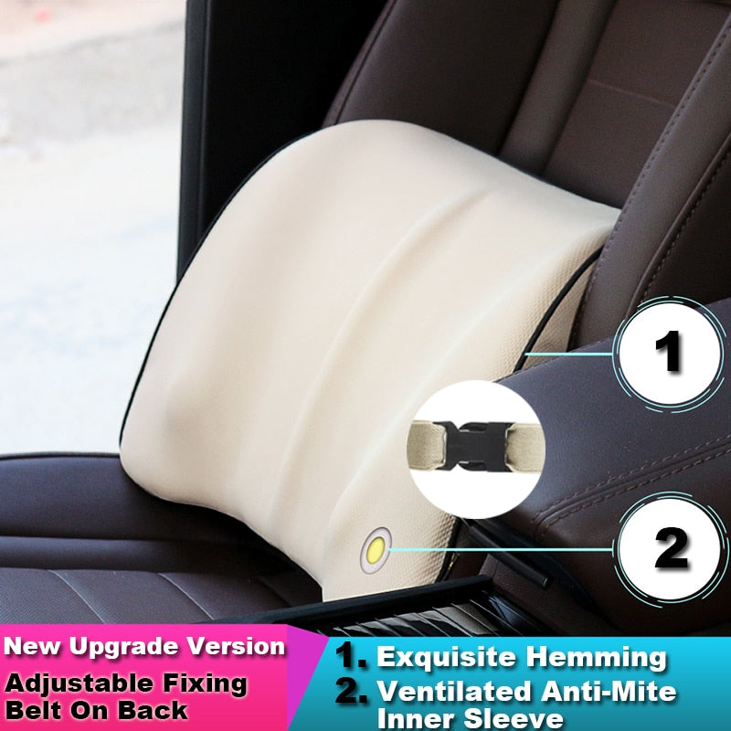 Lumber Pillow For Car Back Support Waist Cushion Office Chair In auto Travel Massagers Home