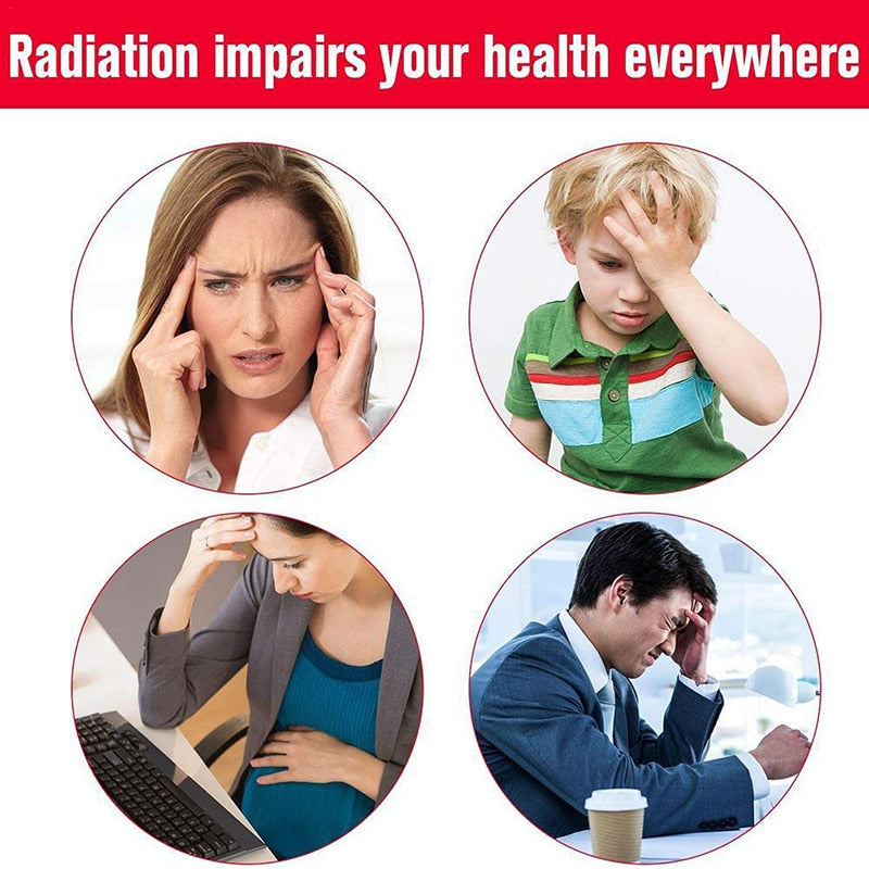 Anti Radiation Phone Sticker 24K Golden Round EMF Protector EMR Blocker