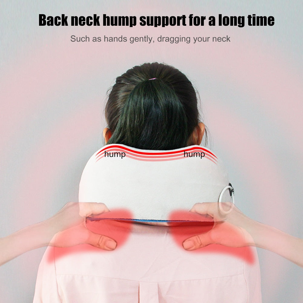 Electric U shaped Pillow Multifunctional Portable Shoulder Cervical Massager Travel Home Car Relaxing Neck Massage