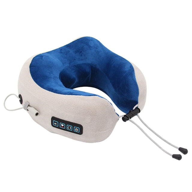 Electric U shaped Pillow Multifunctional Portable Shoulder Cervical Massager Travel Home Car Relaxing Neck Massage