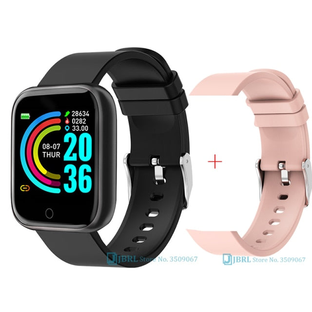 New Fashion Electronic Square Stainless Steel Smart Sports Watch for Men Women