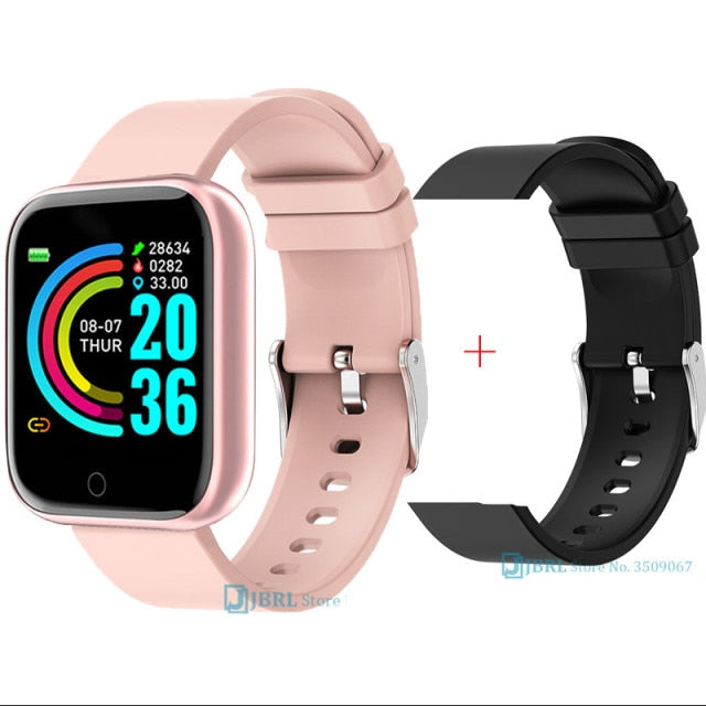 New Fashion Electronic Square Stainless Steel Smart Sports Watch for Men Women