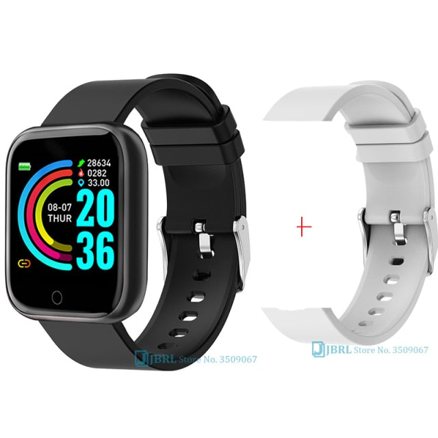 New Fashion Electronic Square Stainless Steel Smart Sports Watch for Men Women