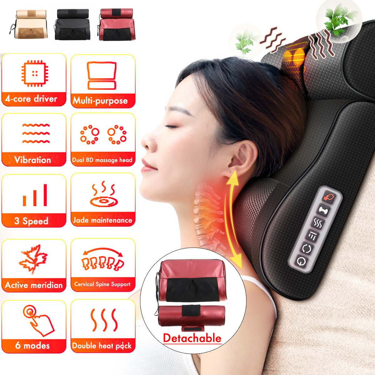 electric vibration heat neck message relax
