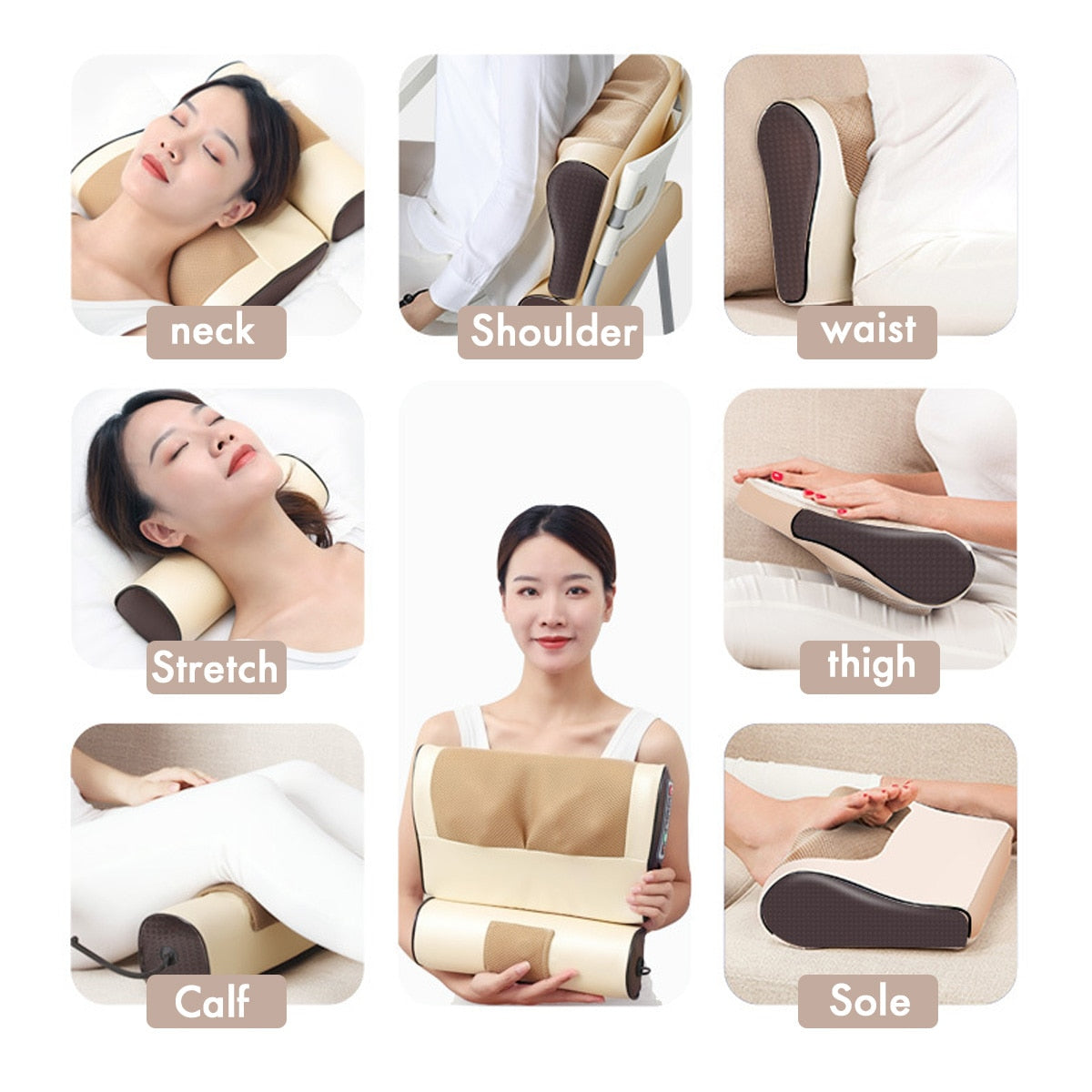 6 Modes Neck Massage Heating Therapy Pillow with Vibration