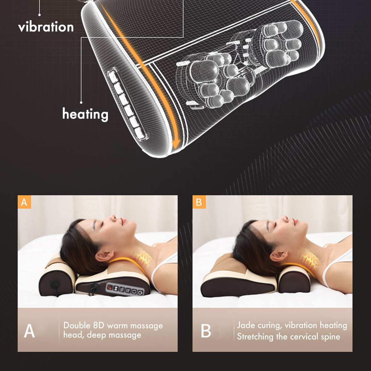 electric vibration heat neck message relax jade curing