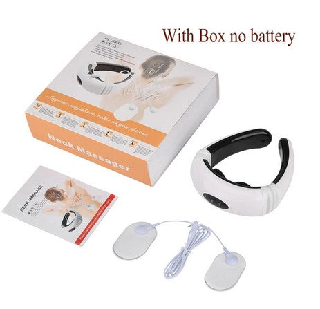 Rechargeable Electric Infrared Heating Pulse Back Neck Massager for pain relief relaxation